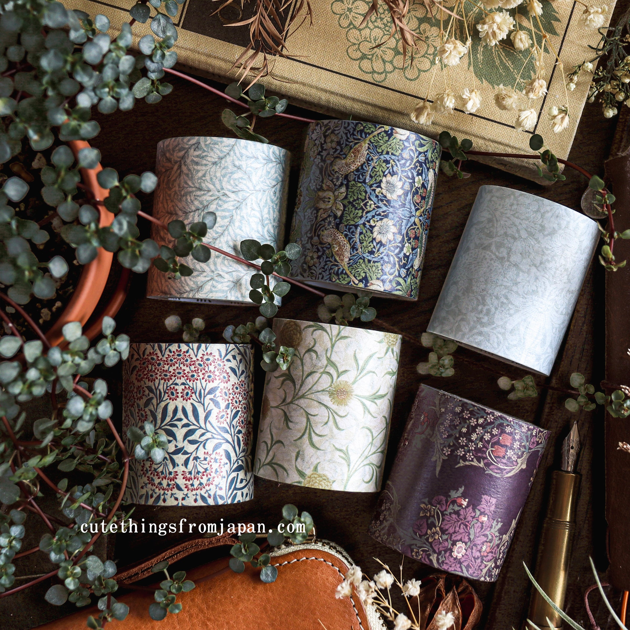William Morris x mt Washi Tape - Pure Willow Boughs Eggshell/Chalk