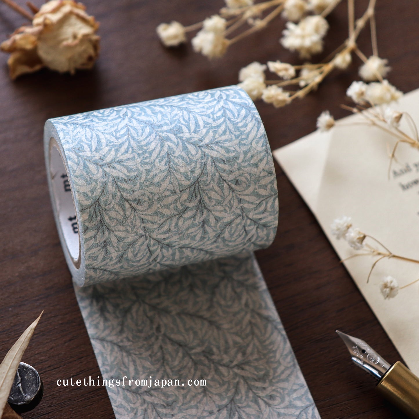 William Morris x mt Washi Tape - Pure Willow Boughs Eggshell/Chalk