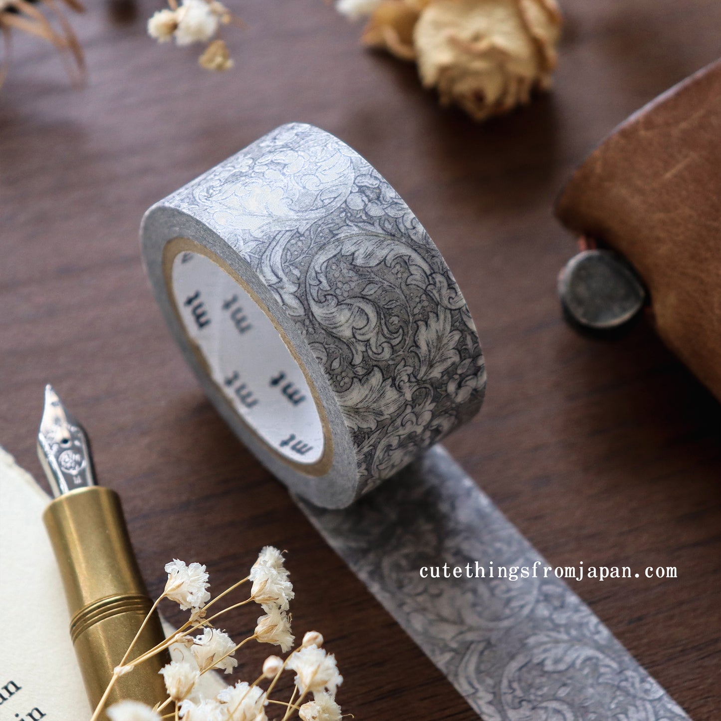 William Morris x mt Washi Tape - Pure Bachelors Button Stone/Linen