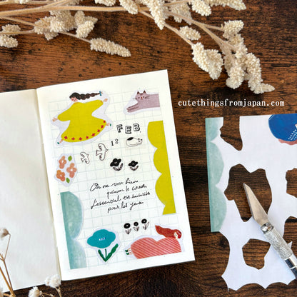 cotori cotori Wrapping Paper Set - Happy Girls (A4)