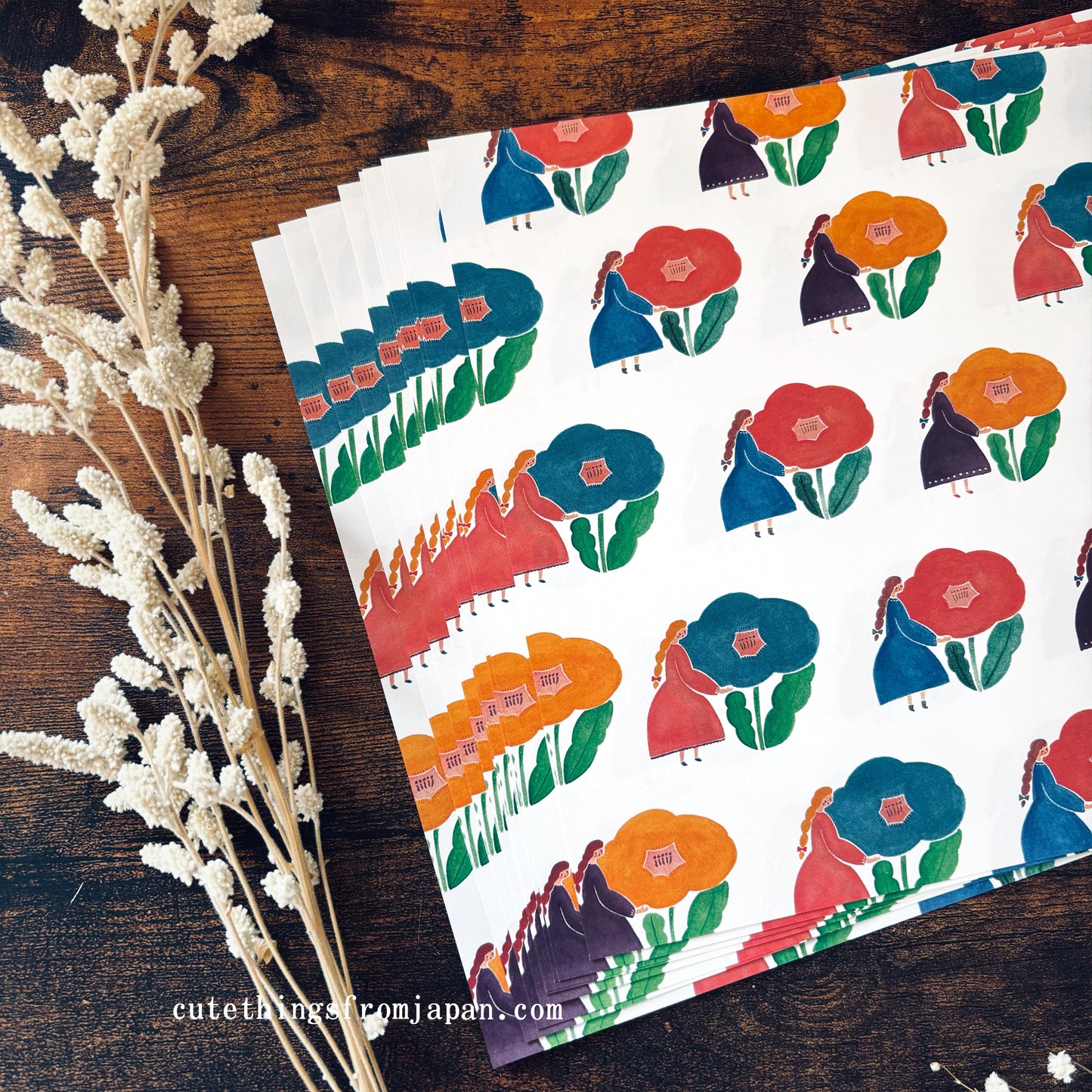 cotori cotori Wrapping Paper Set - Botanical (A4)