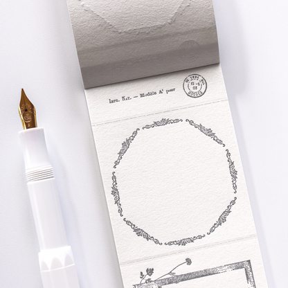 Yohaku / Letter Press Label Book - Collection Gray