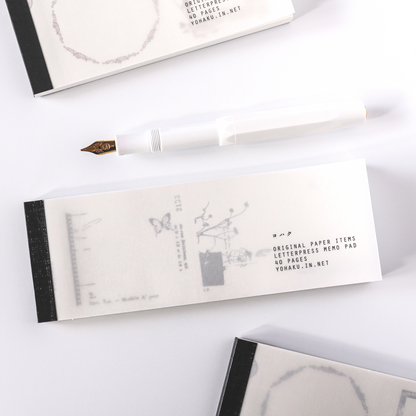 Yohaku / Letter Press Label Book - Nostalgic Gray