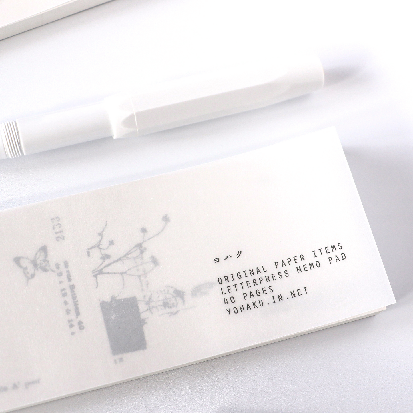 Yohaku / Letter Press Label Book - Nostalgic Gray