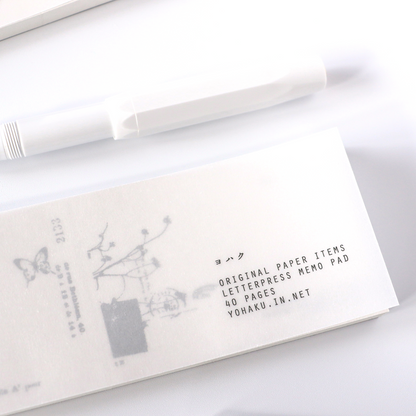 Yohaku / Letter Press Label Book - Nostalgic Gray
