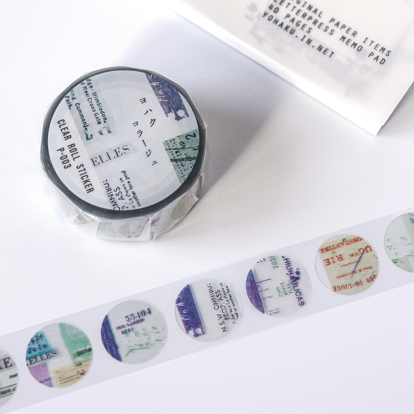 Yohaku / Clear Sticker Roll - Collage