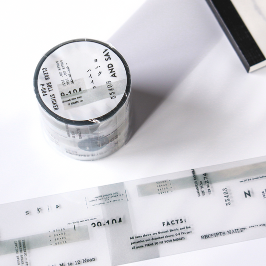 Yohaku / Clear Sticker Roll - Gray