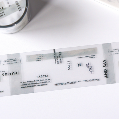 Yohaku / Clear Sticker Roll - Gray