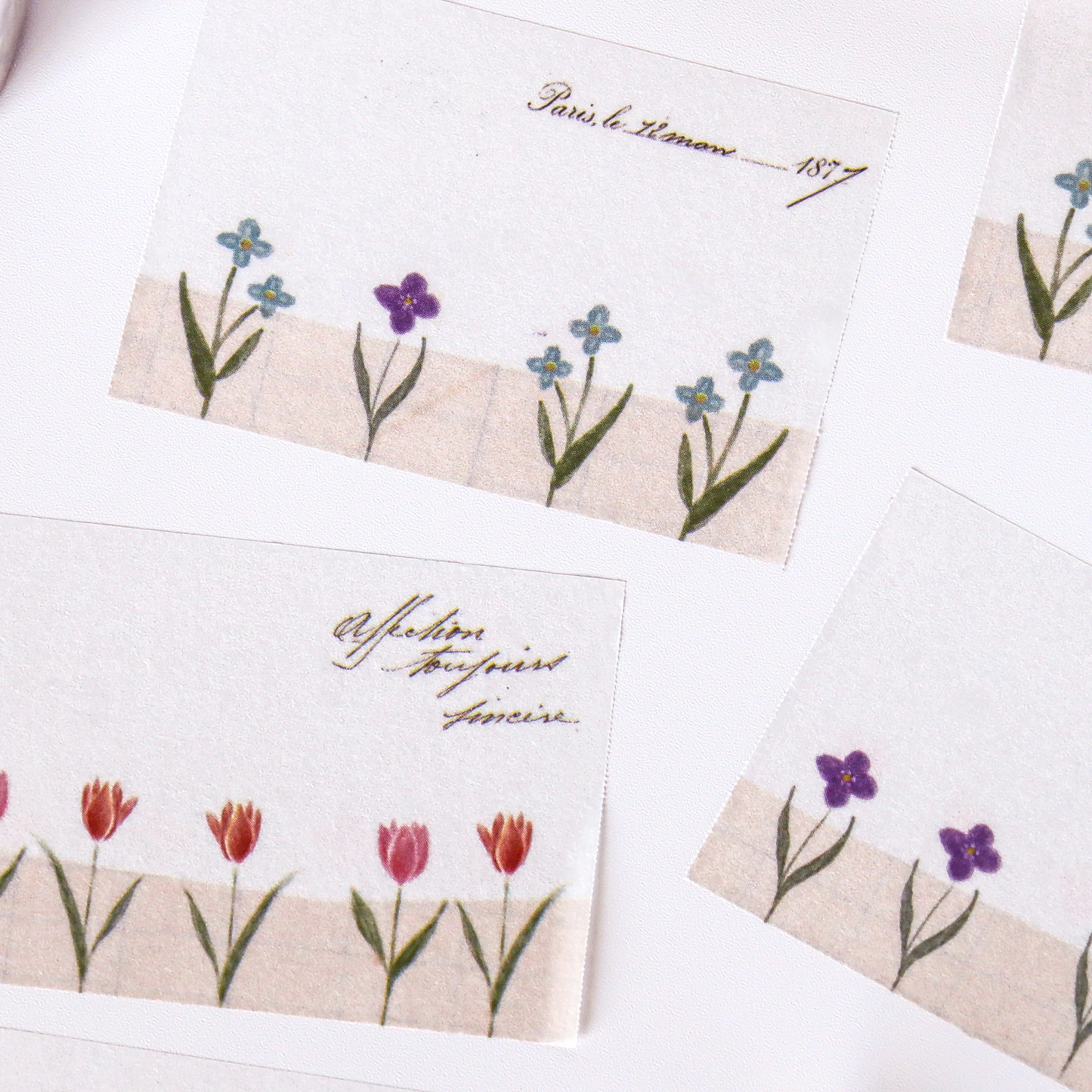 Yohaku Roll Tracing Paper Sticky Note - Garden