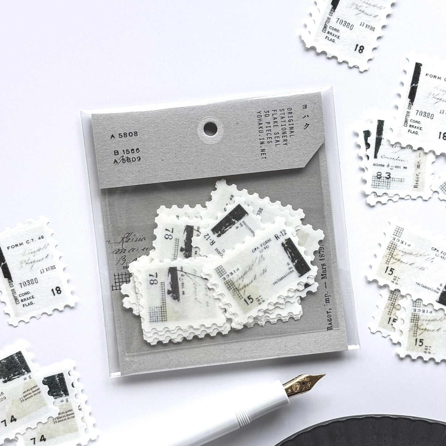 Yohaku / Flake Stickers - Moon and Star