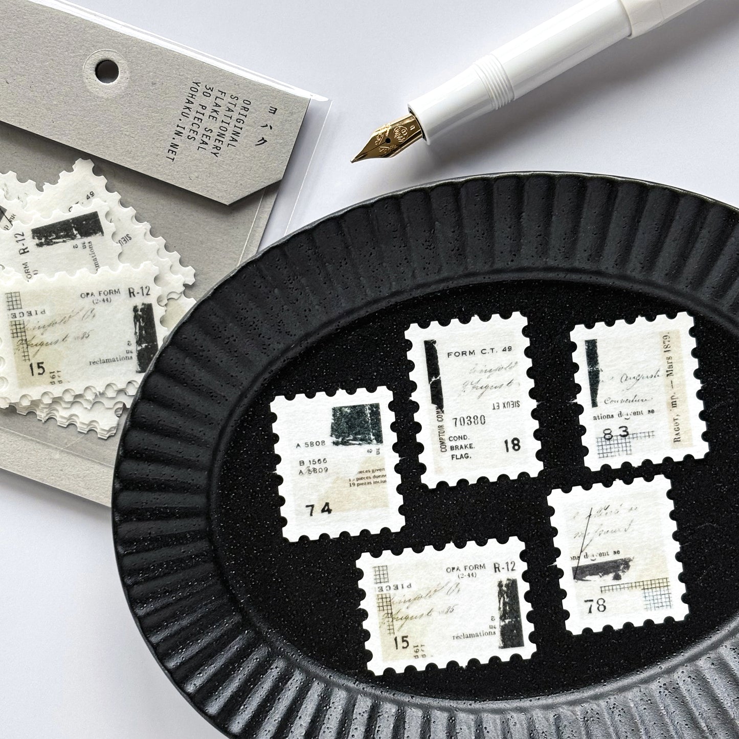 Yohaku / Flake Stickers - Moon and Star