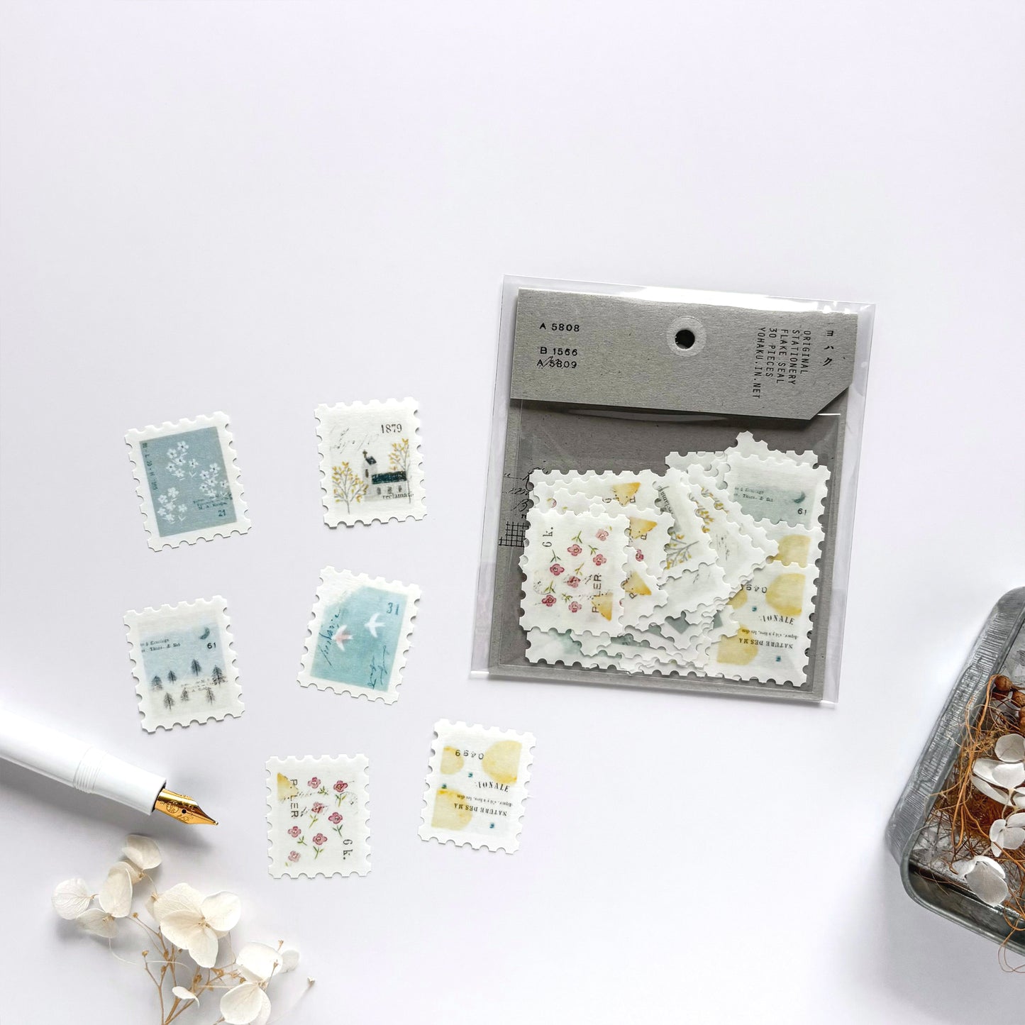 Yohaku / Flake Stickers - Letter