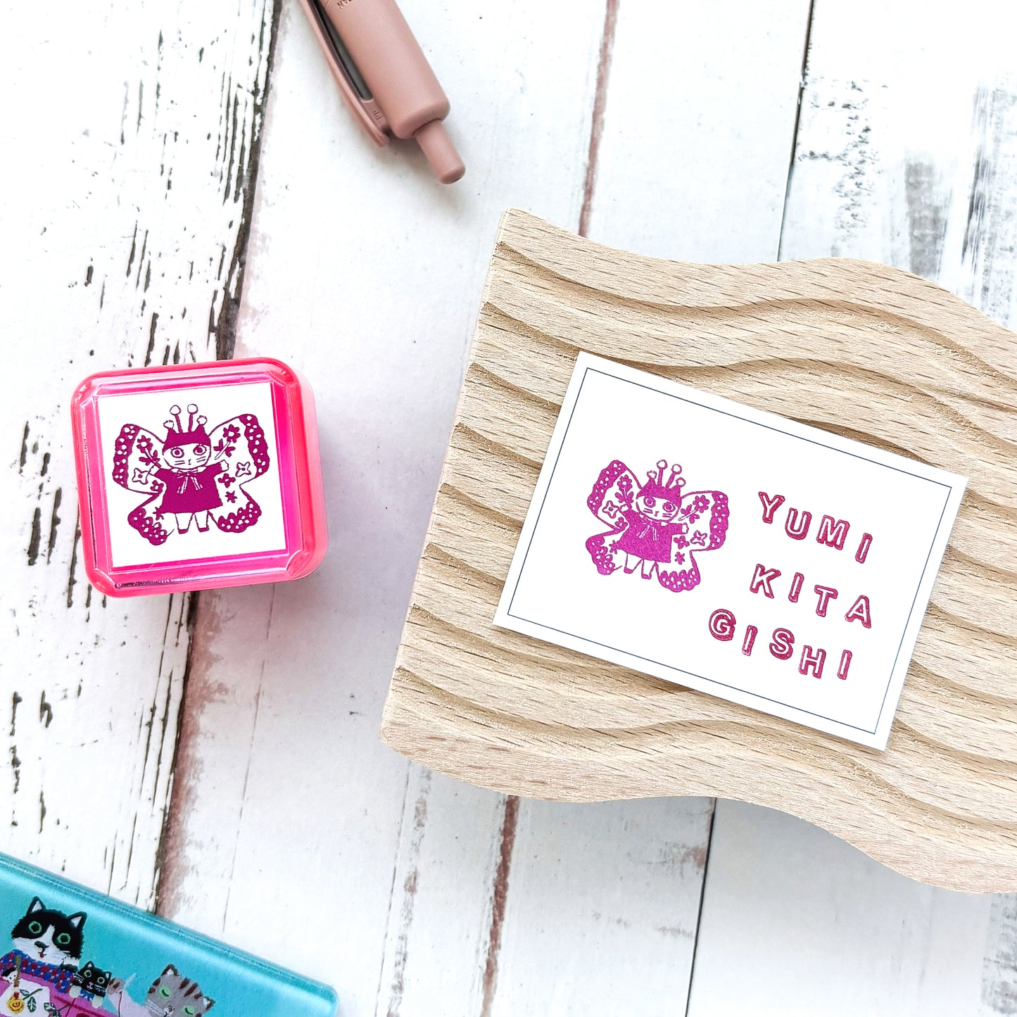 Yumi Kitagishi Rubber Stamp - Cat Fairy