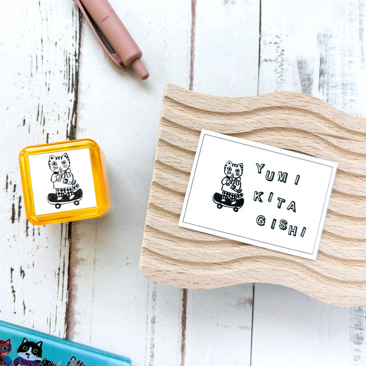 Yumi Kitagishi Rubber Stamp - Going Out