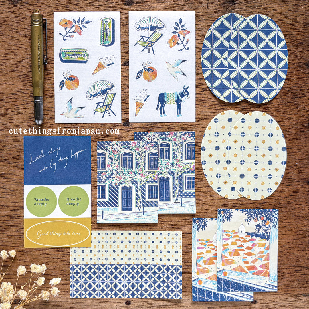 Yuka Takamaru Collage Stickers Set - Blue