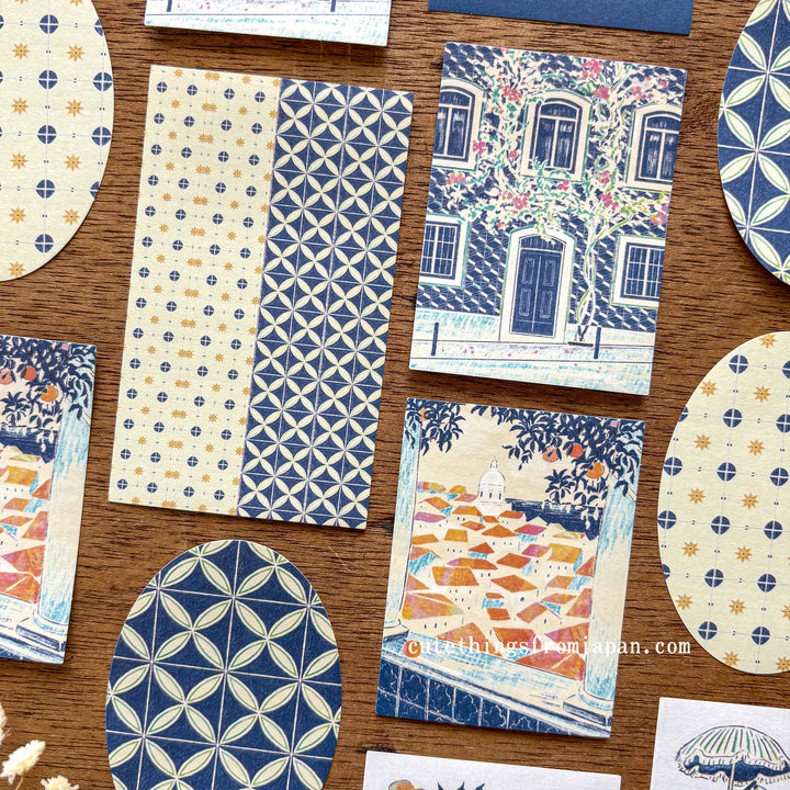 Yuka Takamaru Collage Stickers Set - Blue