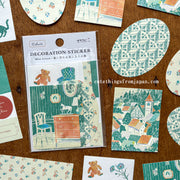 Yuka Takamaru Collage Stickers Set - Green