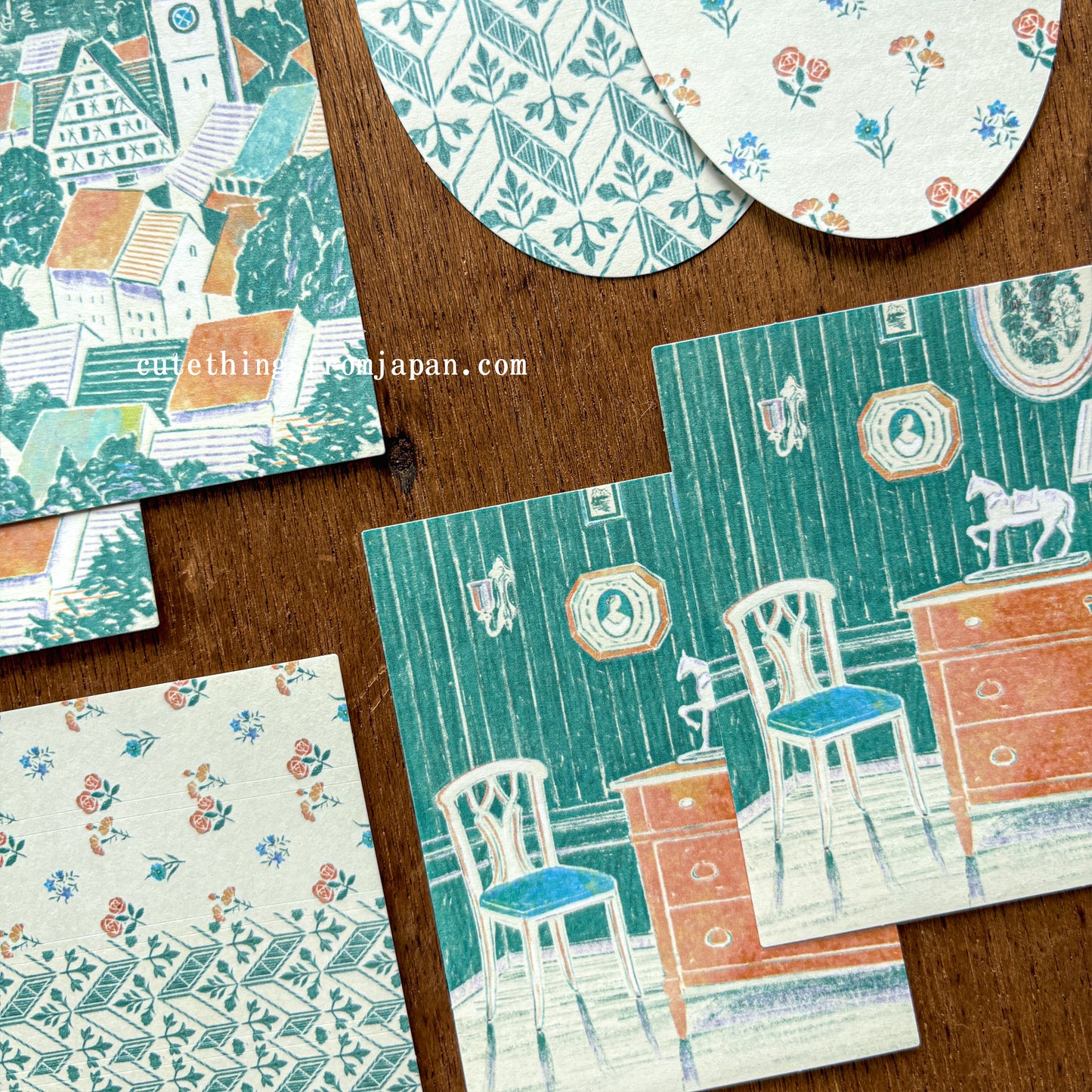 Yuka Takamaru Collage Stickers Set - Green