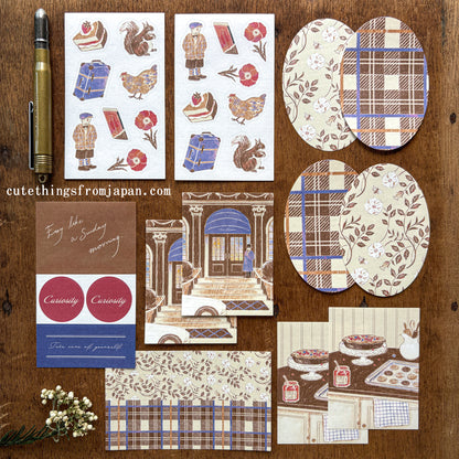 Yuka Takamaru Collage Stickers Set - Brown