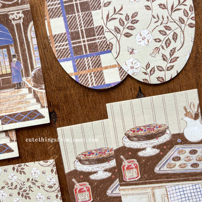 Yuka Takamaru Collage Stickers Set - Brown