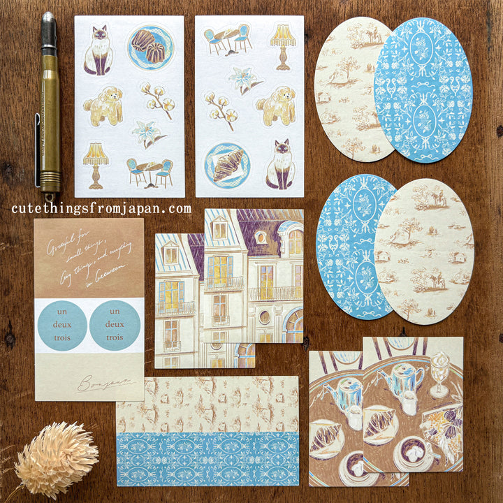 Yuka Takamaru Collage Stickers Set - Beige