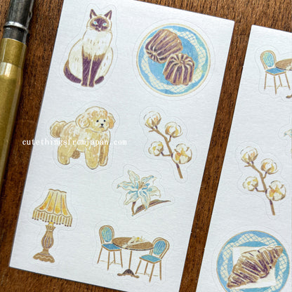 Yuka Takamaru Collage Stickers Set - Beige