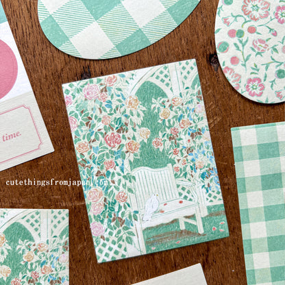 Yuka Takamaru Collage Stickers Set - Light Green