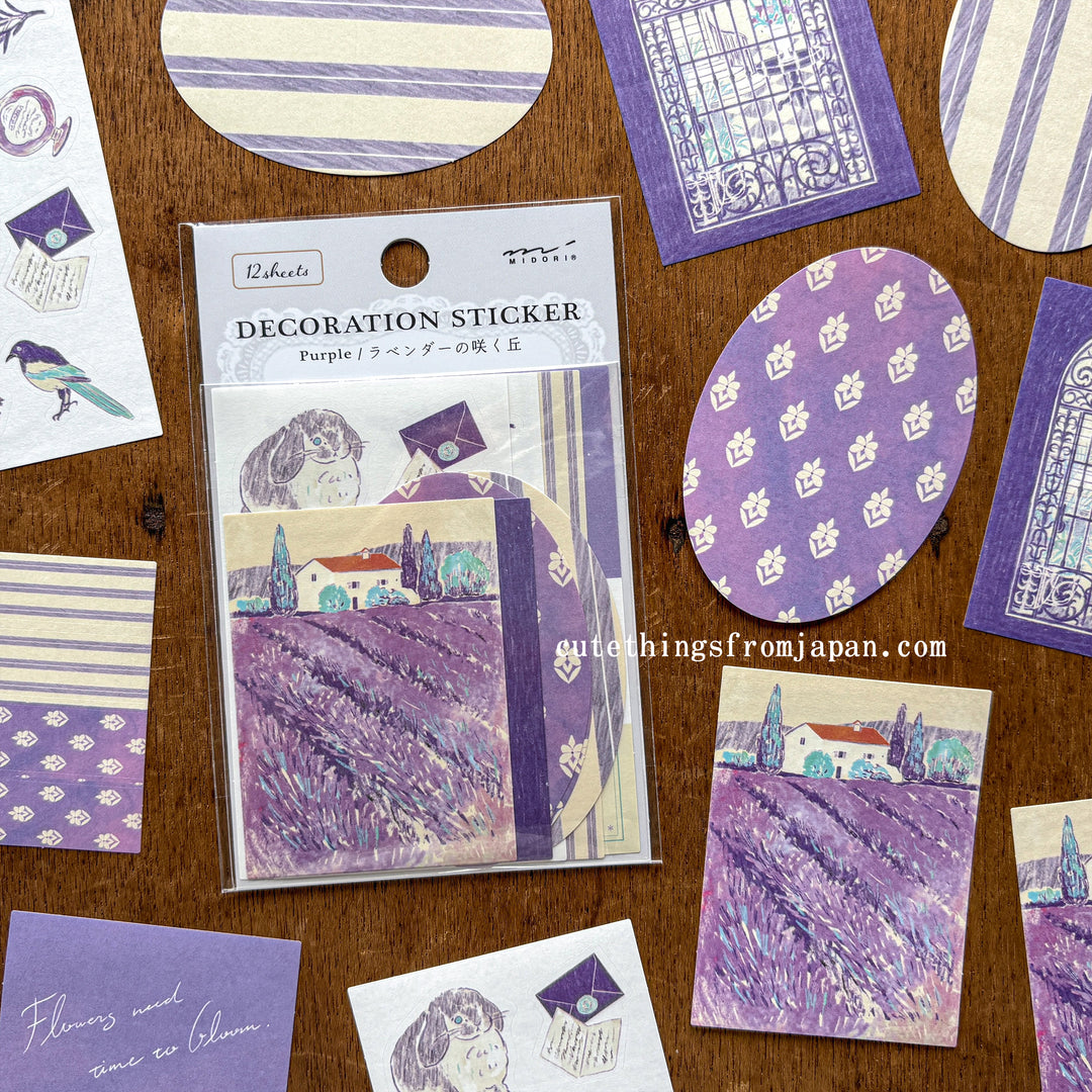 Yuka Takamaru Collage Stickers Set - Purple