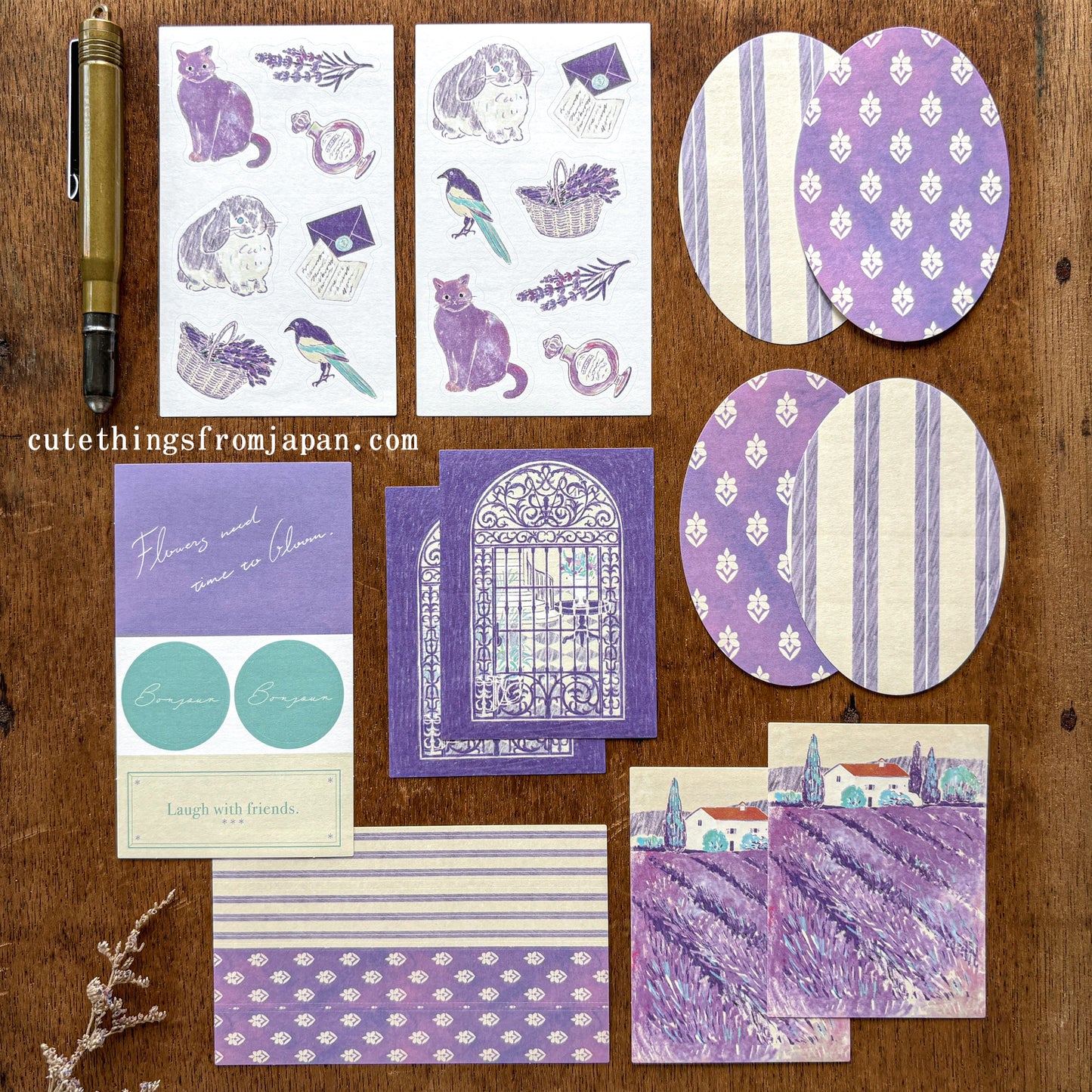 Yuka Takamaru Collage Stickers Set - Purple