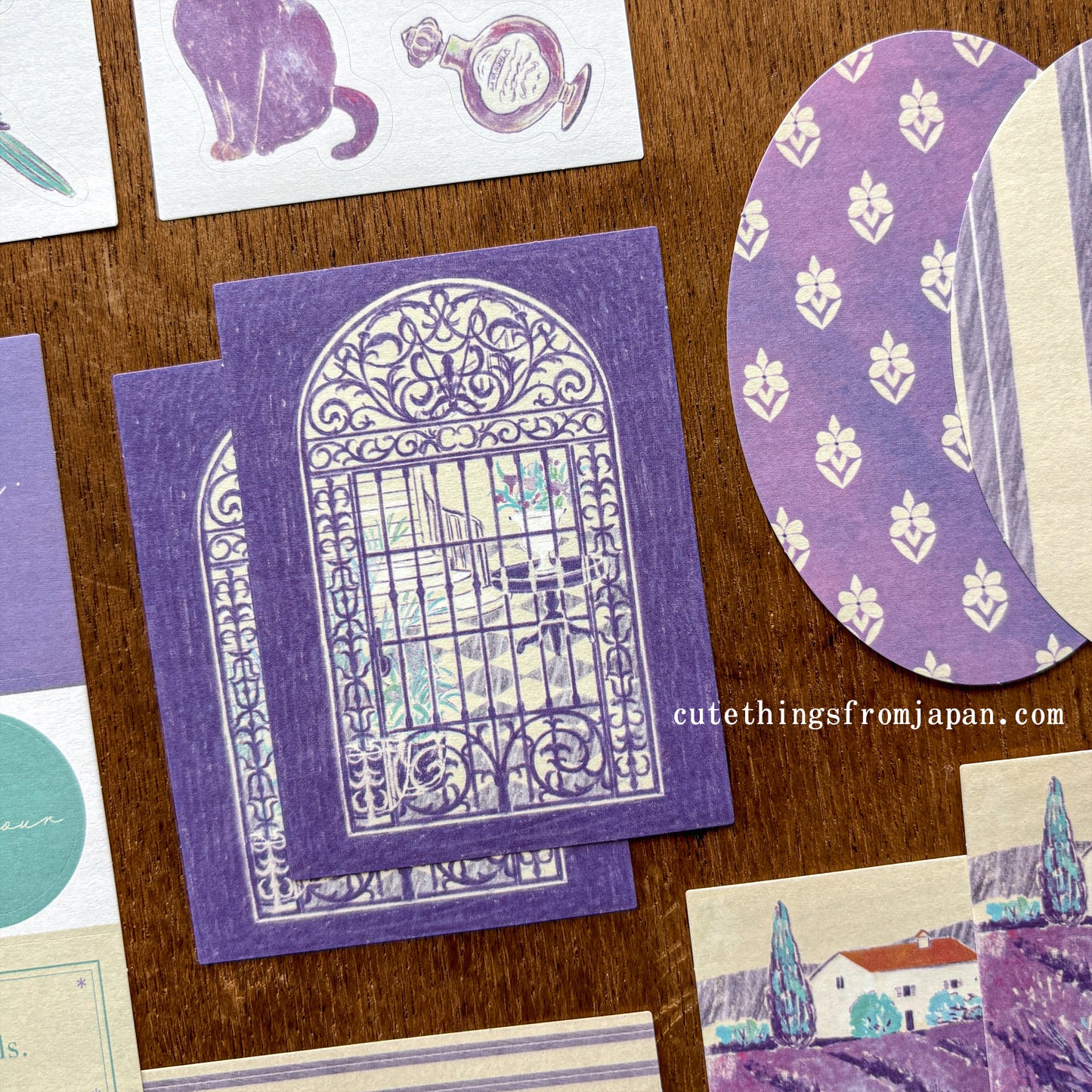 Yuka Takamaru Collage Stickers Set - Purple