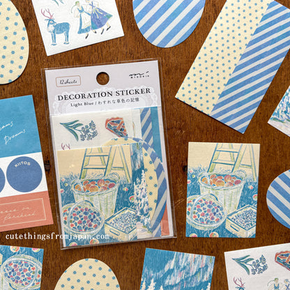 Yuka Takamaru Collage Stickers Set - Light Blue