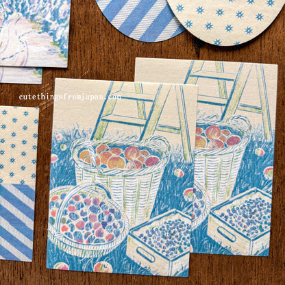Yuka Takamaru Collage Stickers Set - Light Blue