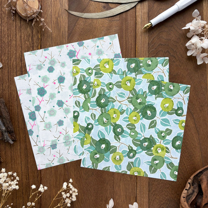 Yuzen Origami Paper Set - Green