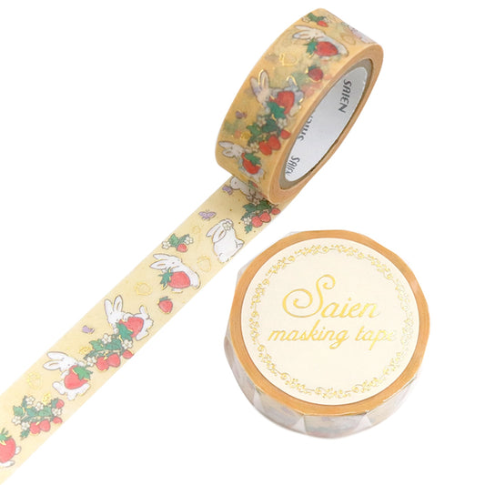 Shiny Washi Tape - Bunny & Strawberry