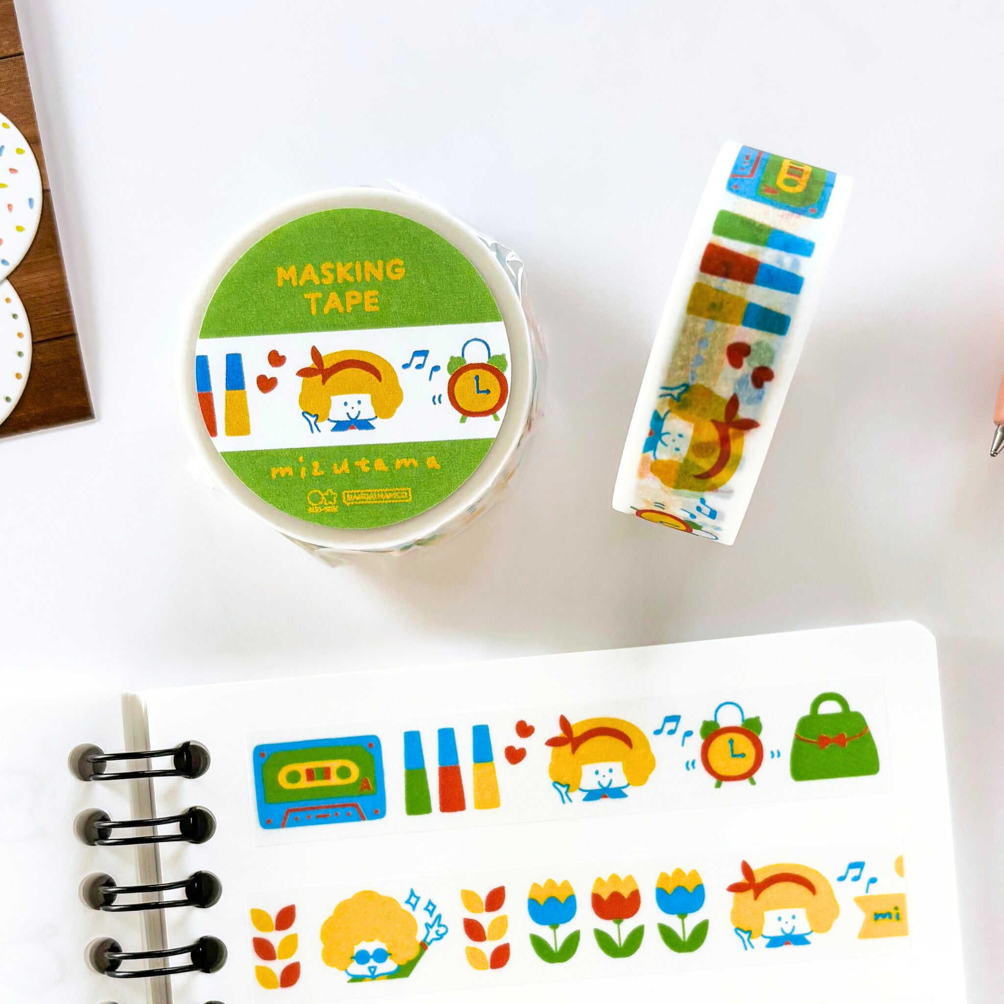 mizutama x サンスター文具 / マスキングテープ「グリーン」 – Cute