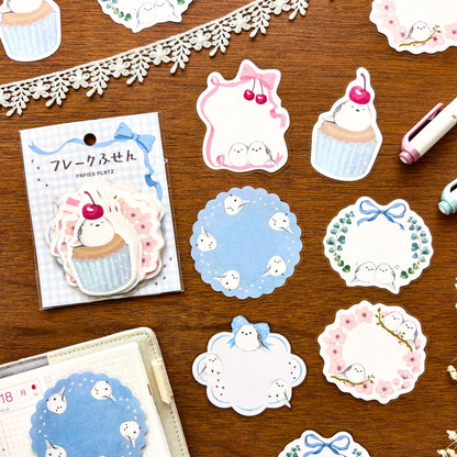 MILINA / Flake Sticky Note - Love Long-tailed Tit