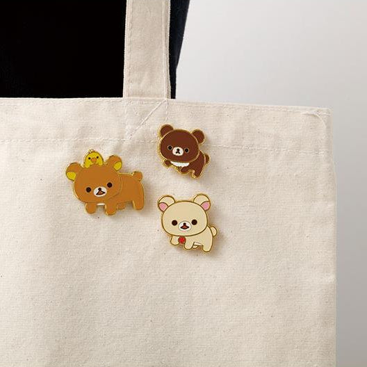 10th Anniversary / Rilakkuma / Pin Badge - Happy Friends (Set of 3)