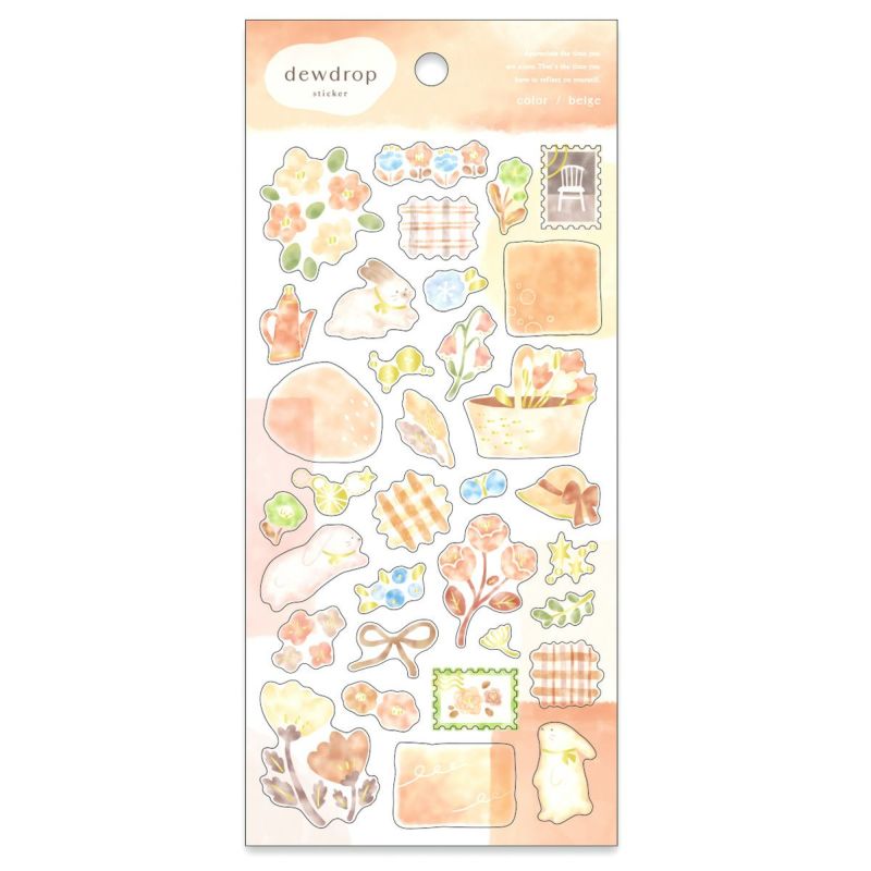 Mind Wave / Dewdrop Stickers - Bunny & Flowers