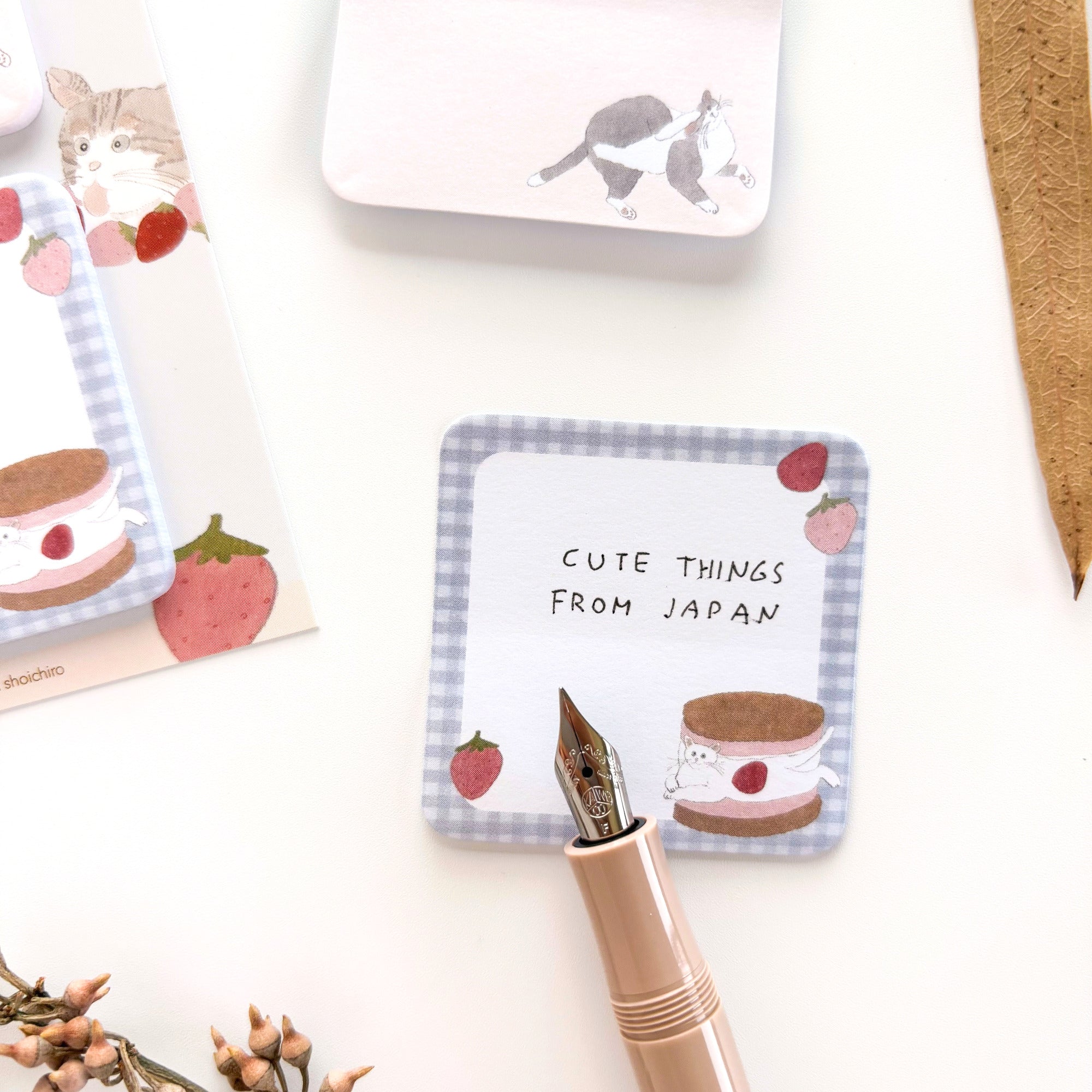[Limited Edition] Shoichiro Tobimatsu / Sticky Notes - Strawberry Sweets