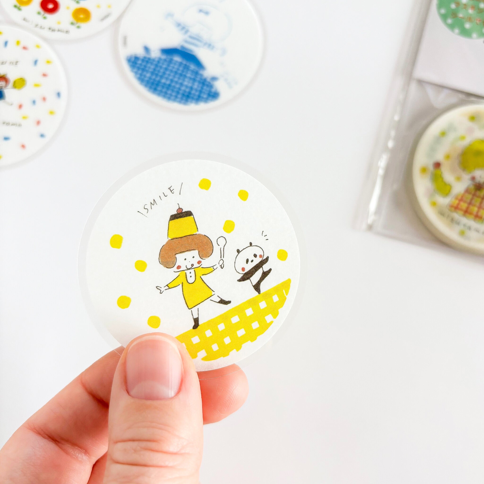 mizutama x サンスター文具 / たっぷり丸ステッカー「ミントグリーン