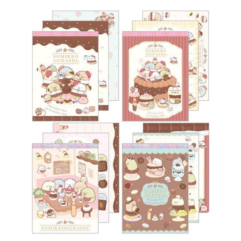 Sumikko Gurashi / Mini Memo Pad Set - Chocolate Fair at Sumikko Cafe (4 memo pads)