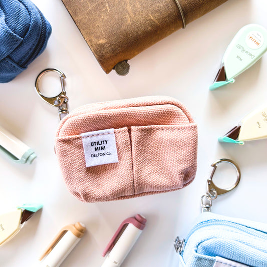 Delfonics / Mini Utility Pouch Keychain - Cotton (Light Pink)