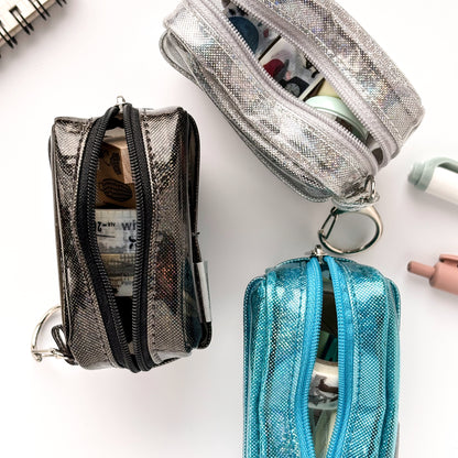 Delfonics / Mini Utility Pouch Keychain - Glitter (Gray)