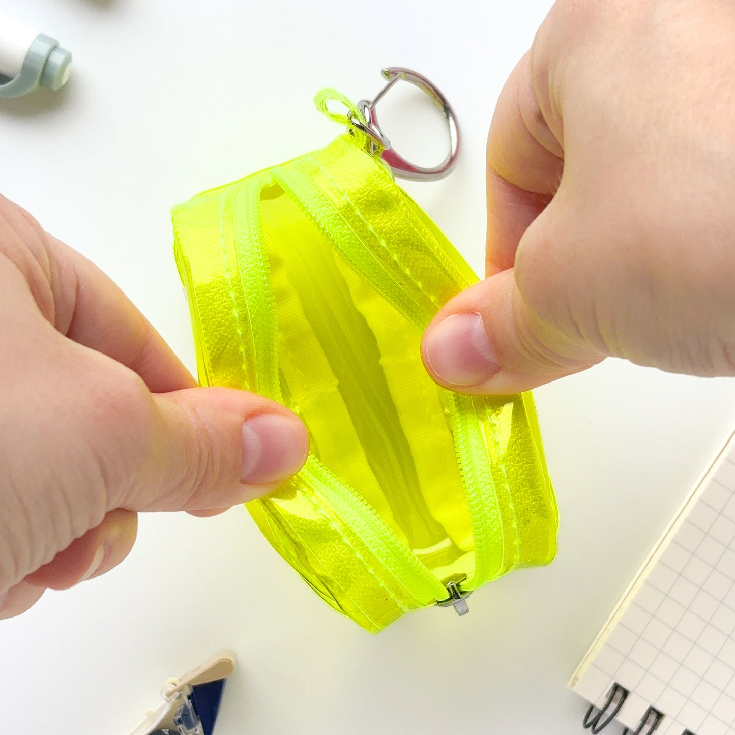 Delfonics / Mini Utility Pouch Keychain - Clear (Yellow)