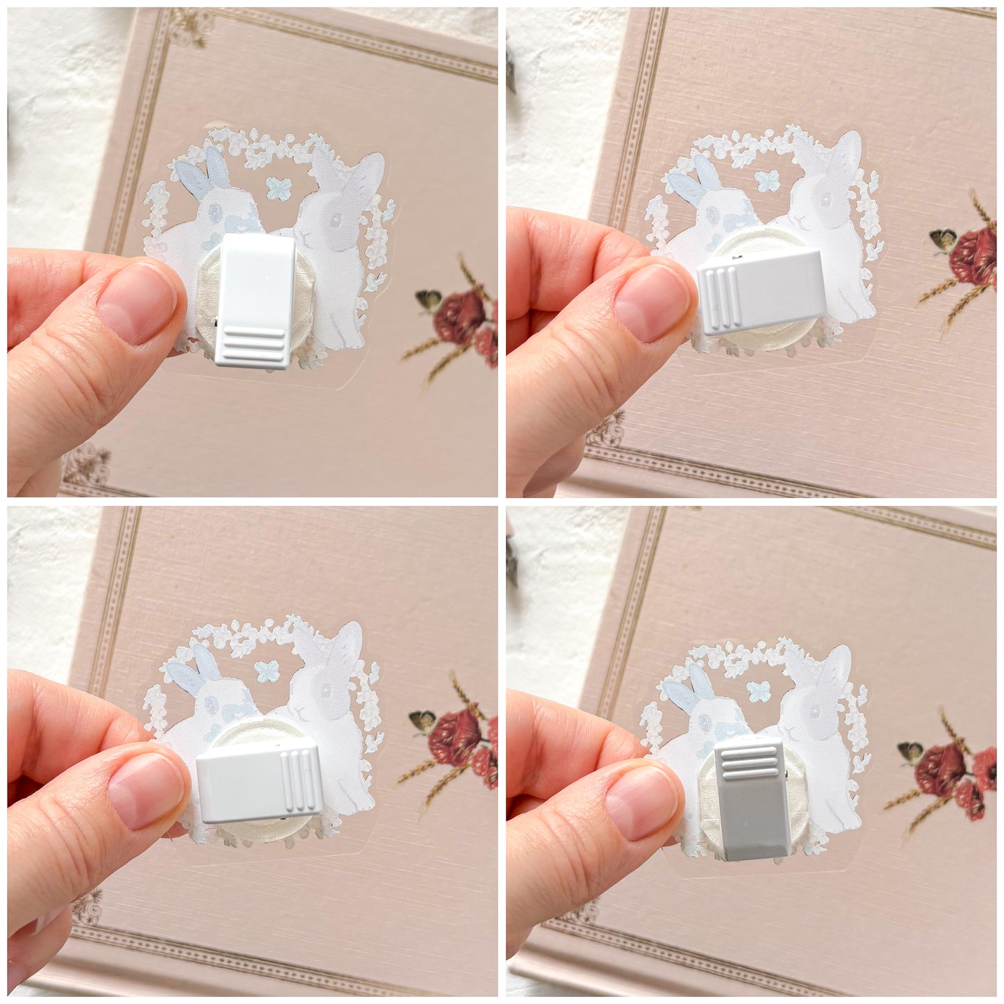 Shinako Moriyama / Rotating Paper Clip - Bunny & Mimosa