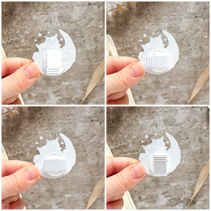 Tocorocomugi / Rotating Paper Clip - Moon & Star