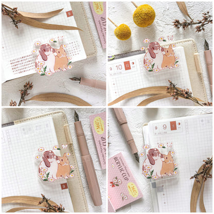 Shinako Moriyama / Rotating Paper Clip - Bunny & Daisy