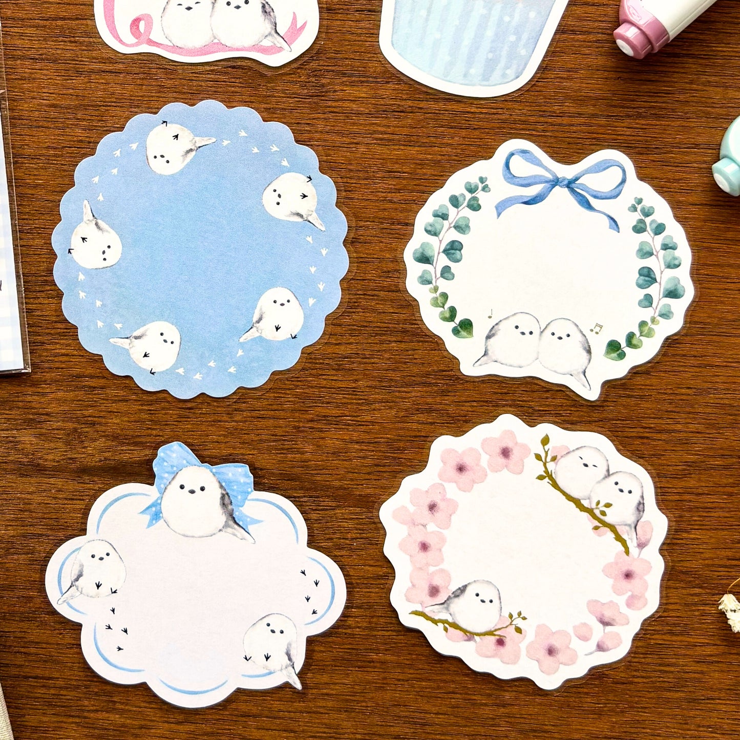 MILINA / Flake Sticky Note - Love Long-tailed Tit