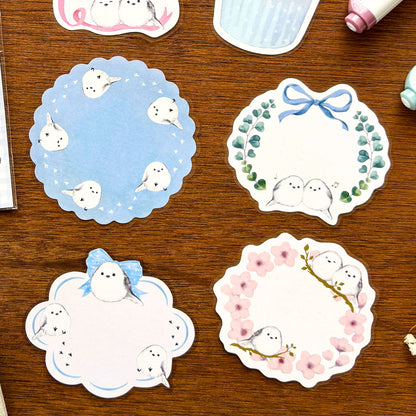 MILINA / Flake Sticky Note - Love Long-tailed Tit