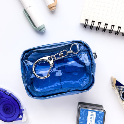 Delfonics / Mini Utility Pouch Keychain - Clear (Blue)